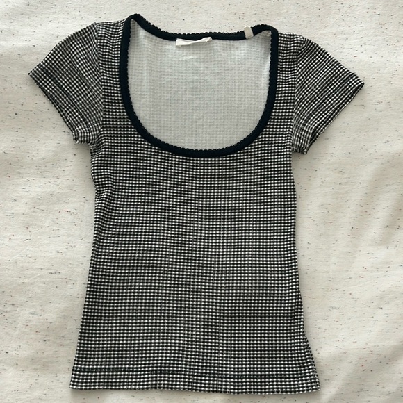 Doen Bridgette Gingham Tee XS - Picture 2 of 4